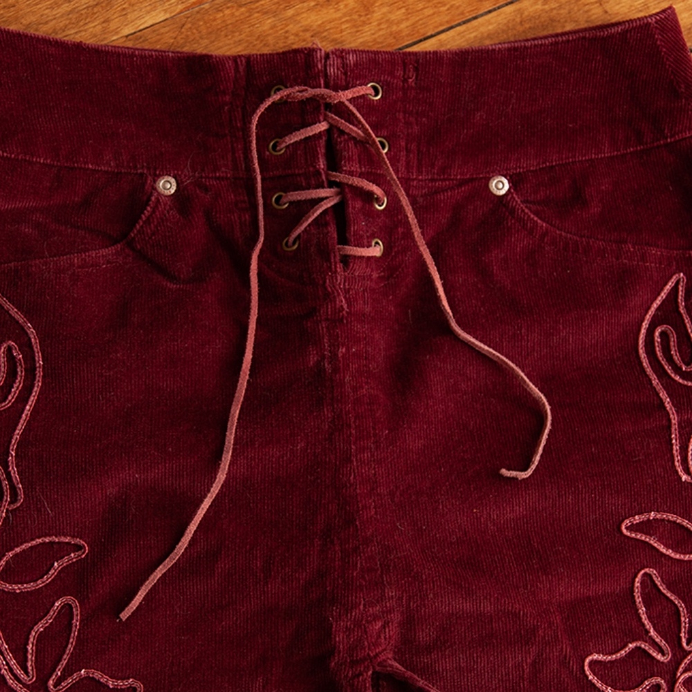 Maroon Corduroy Skirt - Picture 4 of 7